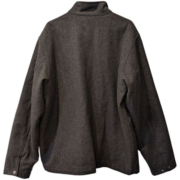 Abercrombie & Fitch 90's-Y2K Gray Wool Blend Full-Zip Quilted Lined Jacket Coat - Picture 2 of 8